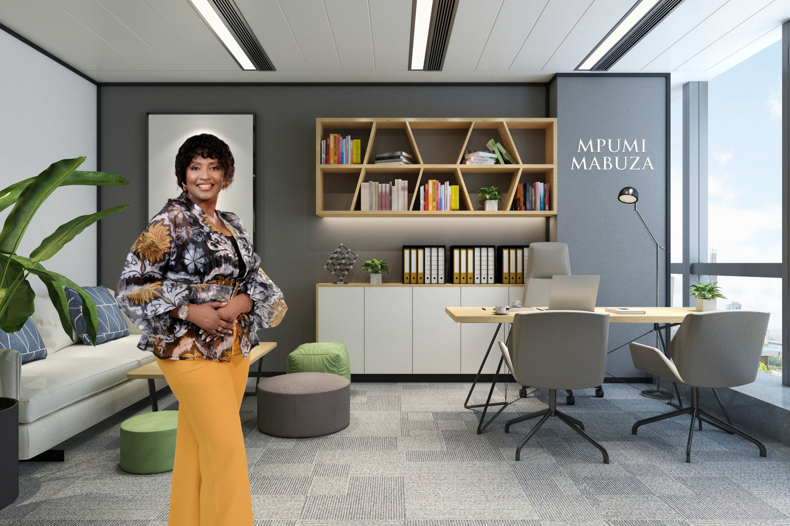 3d render working room